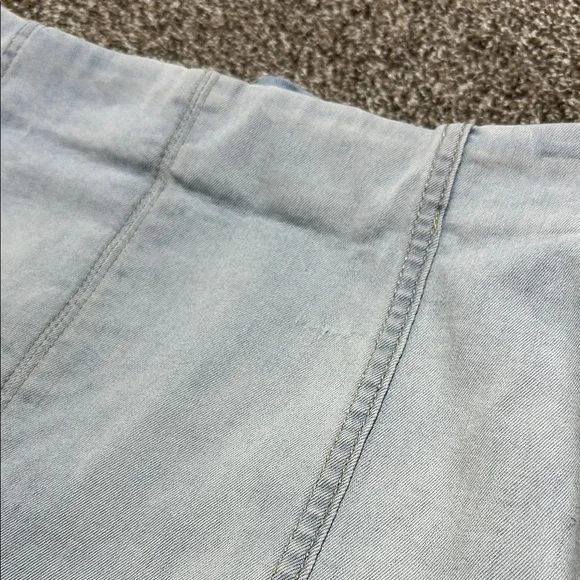 Wild fable small denim Blue Mini Skirt - zipper back stretch - Picture 10 of 12